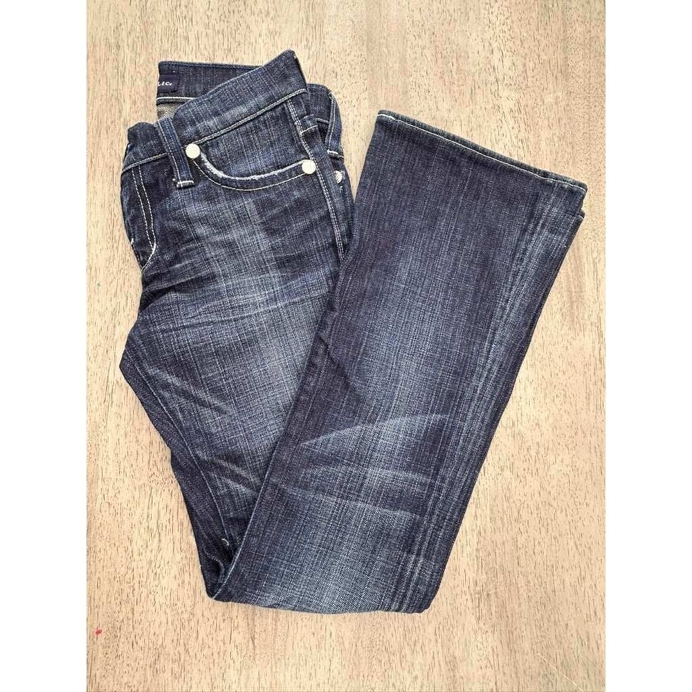 Rock & Republic Womens Bootcut Jeans Dark Wash Low Rise Blue Denim Size 28x34